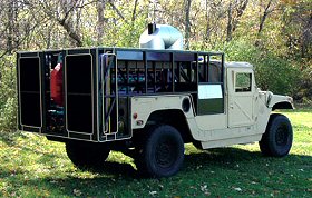 Laser dans un Humvee